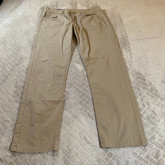 Armani Exchange Mens 34x28 Chino Pants Straight Jambe Droite Mid Rise Stretch - Picture 1 of 12